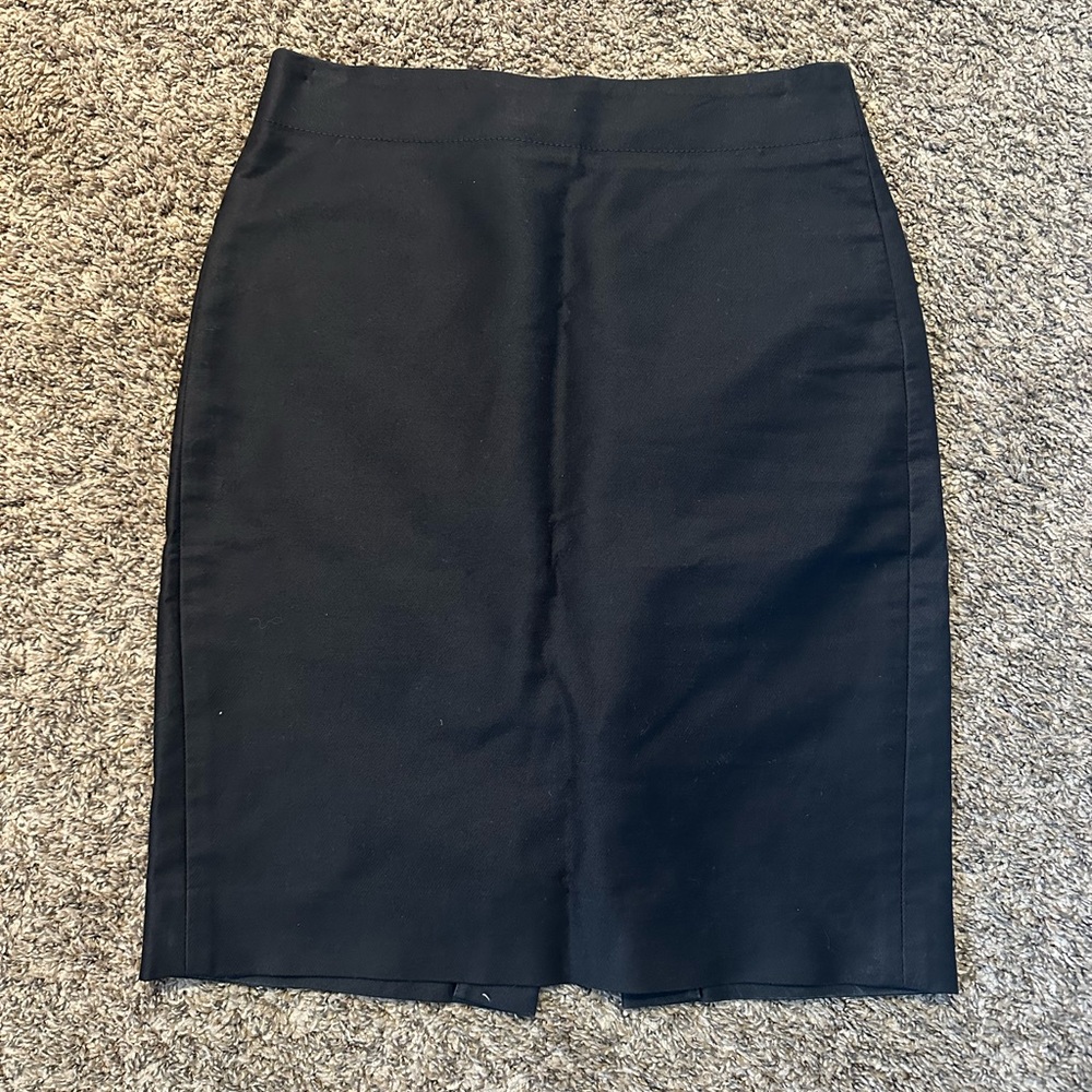 J. Crew Elegant Black Pencil Skirt